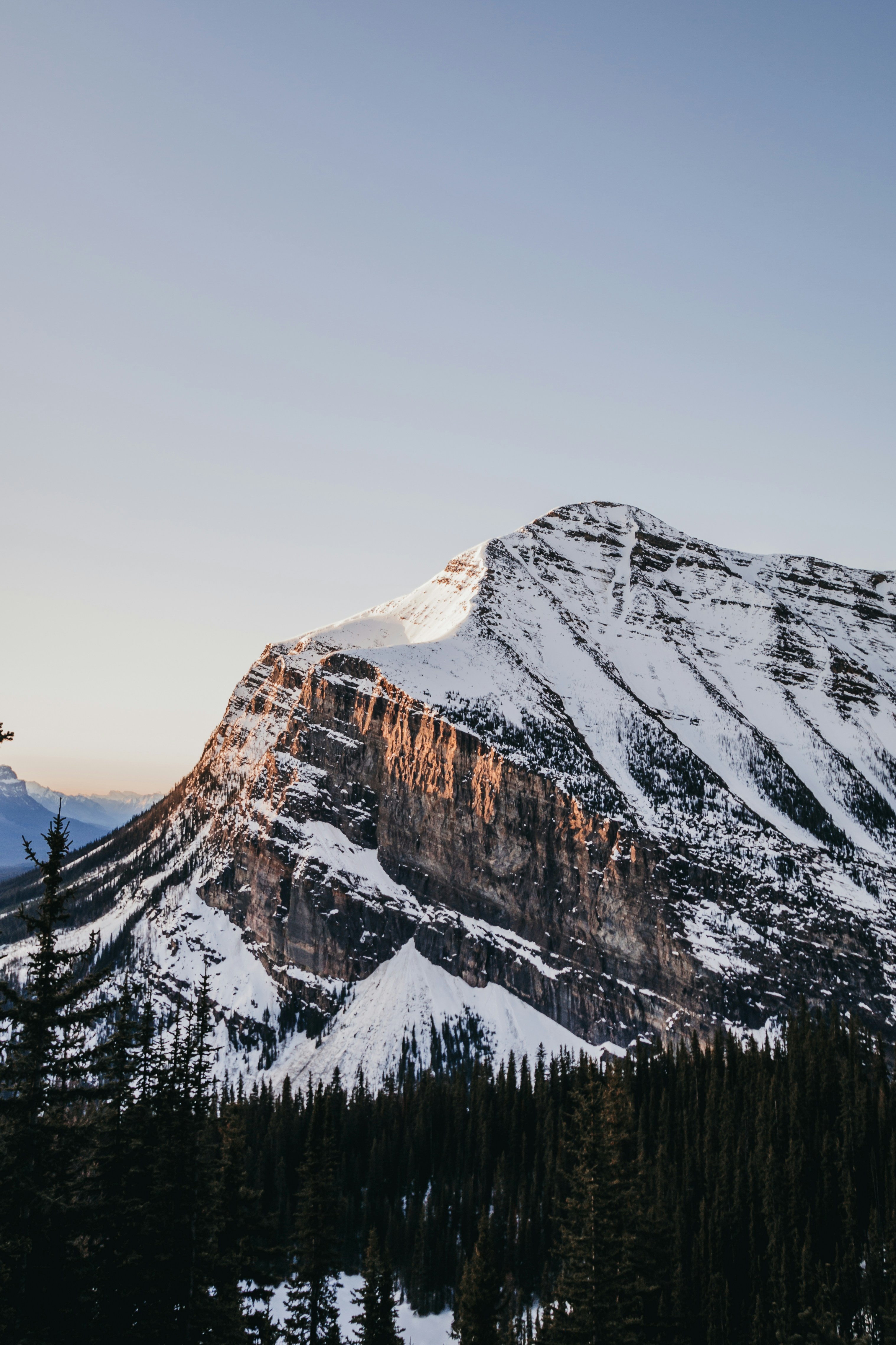 Snow-capped Mountain Forest Landscape