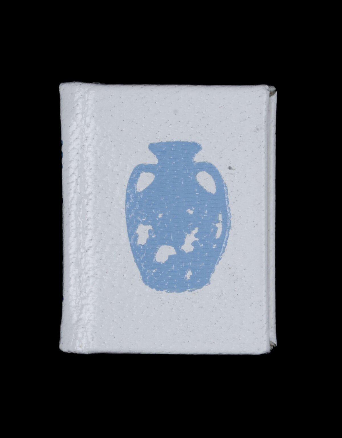 Blue Vase Print on White Notebook Cover