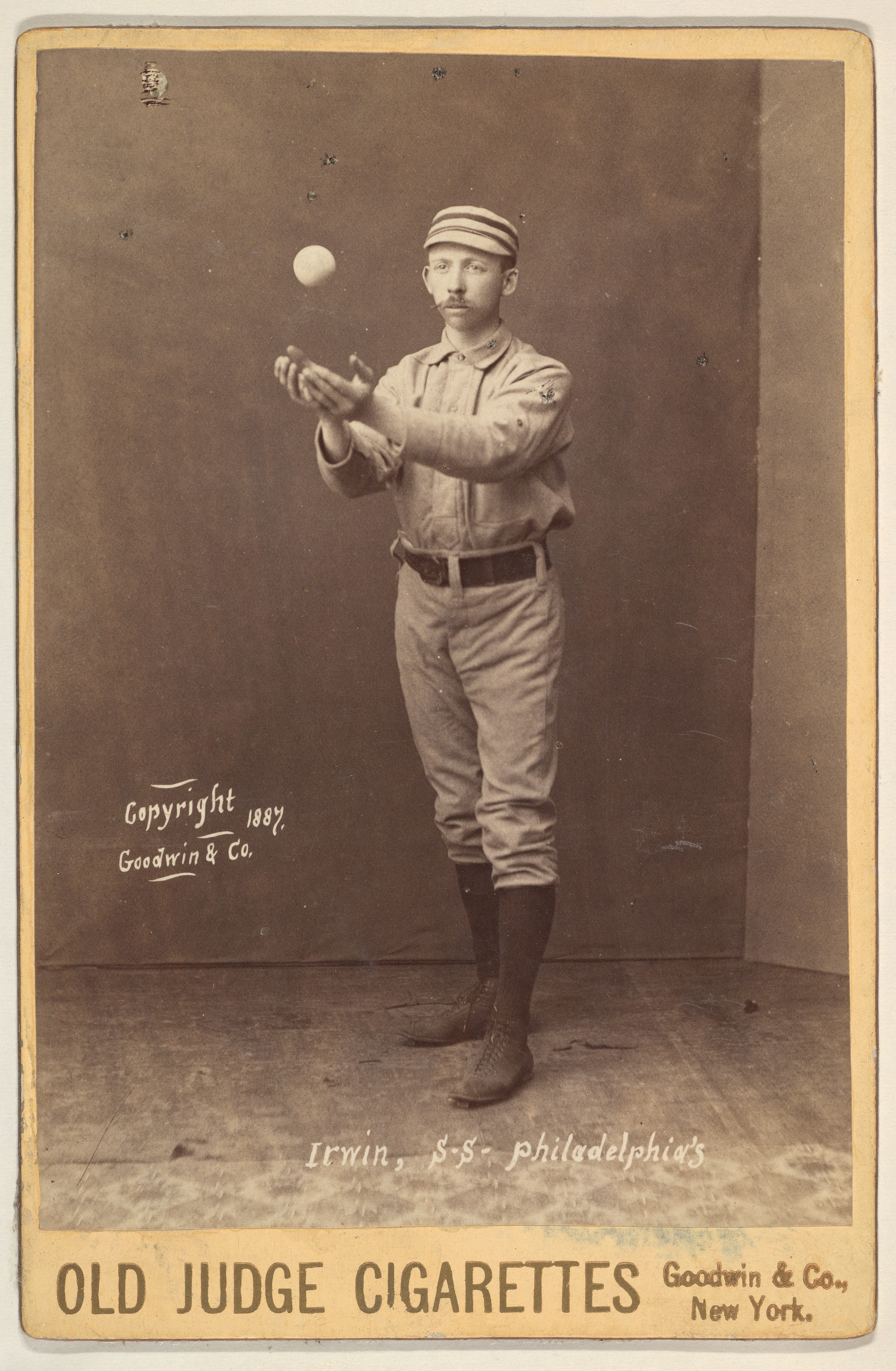 1887 Old Judge Baseball Card of Irwin