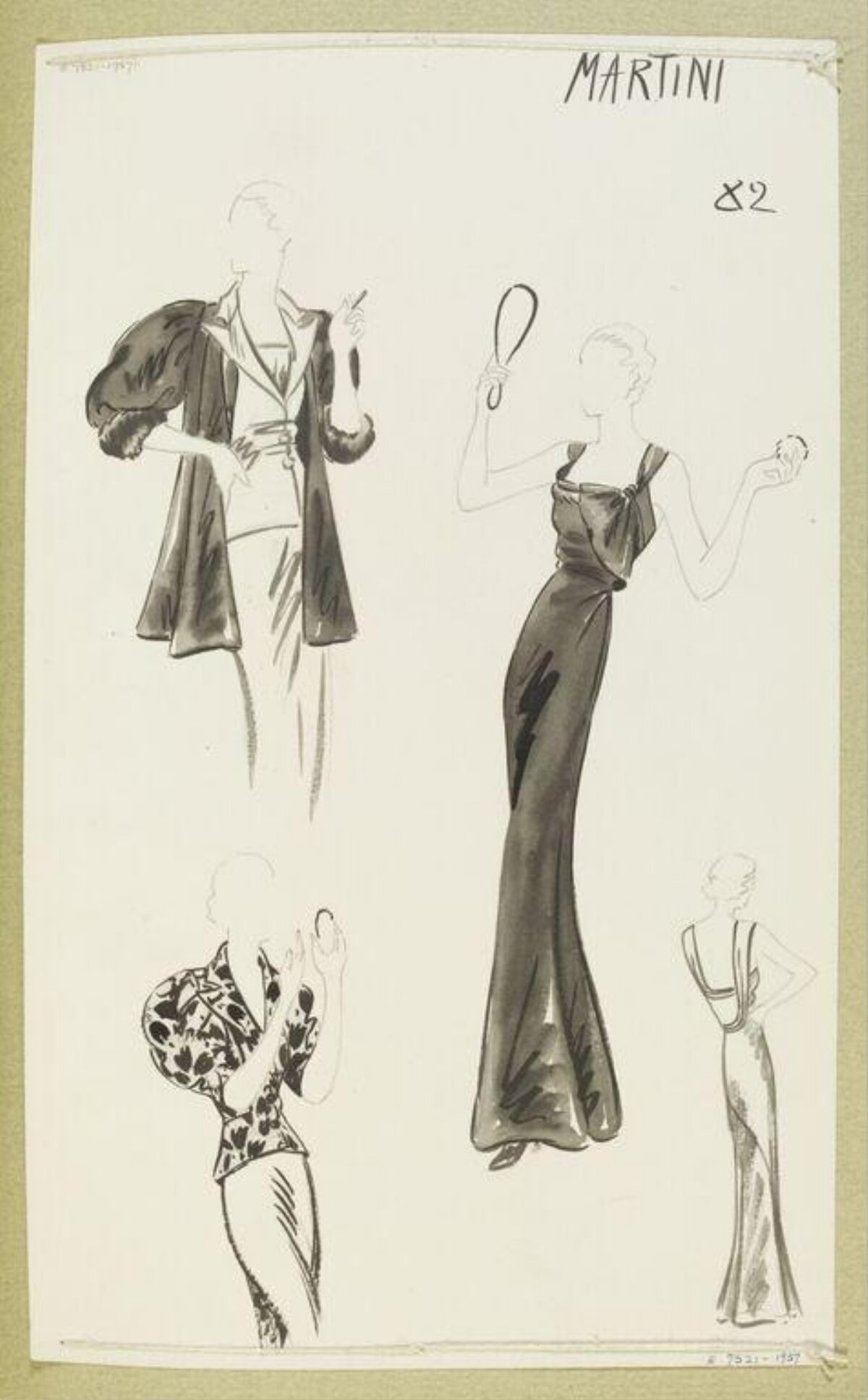 Vintage Fashion Design Sketches