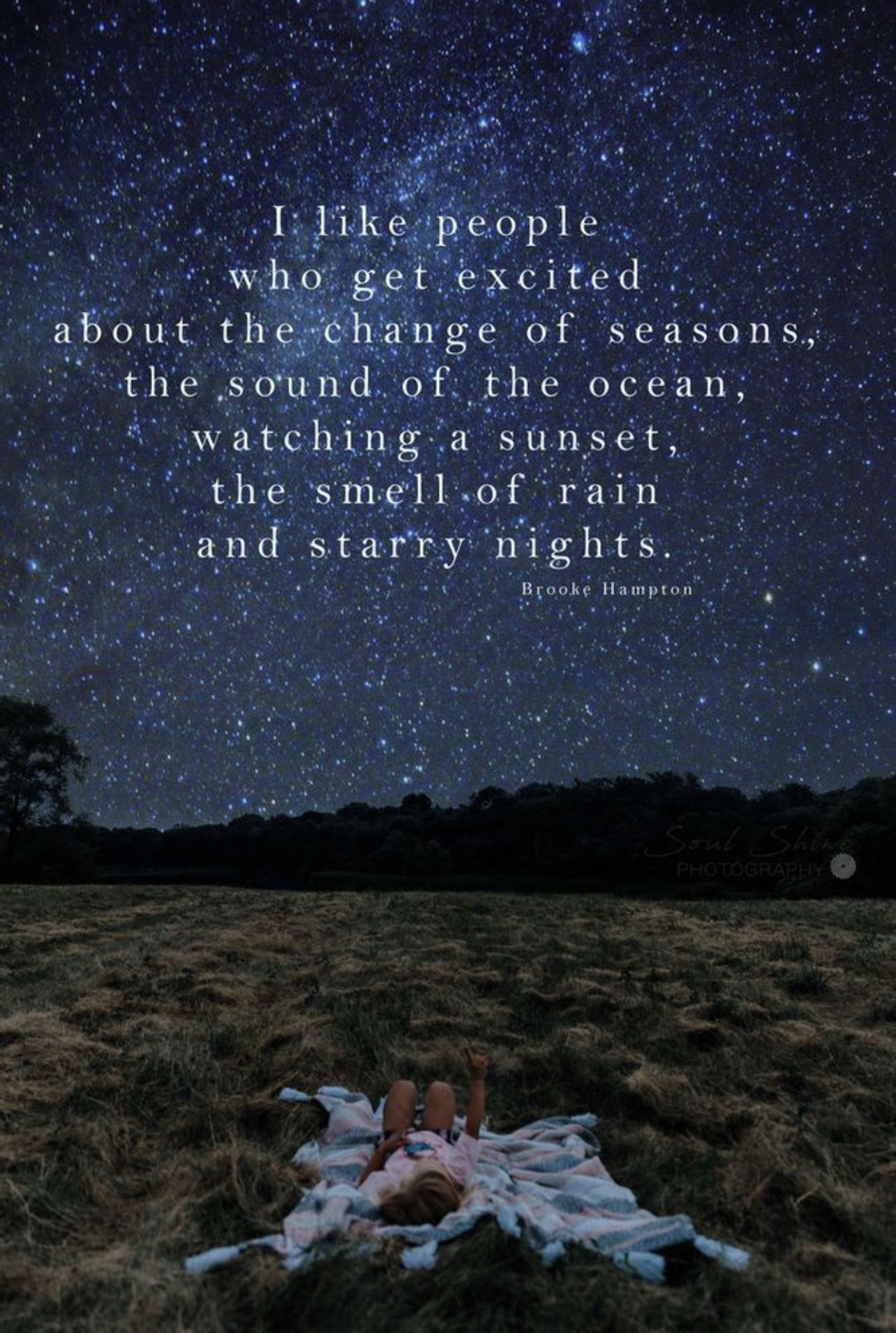Inspirational Quote Over Starry Night Field