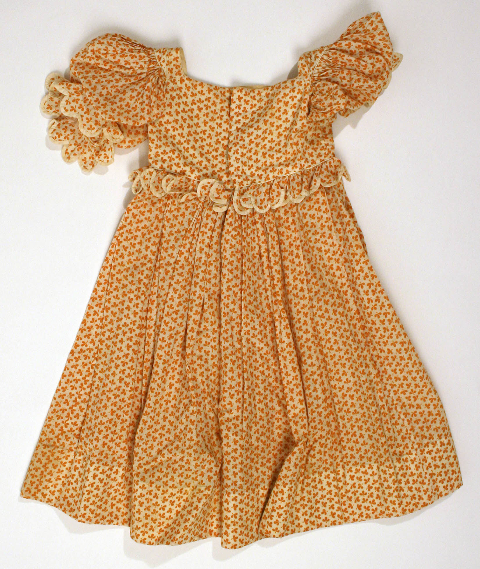 Vintage Orange Printed Children's Dress