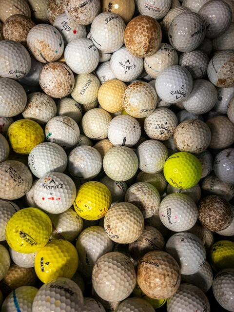 Collection of Used Golf Balls