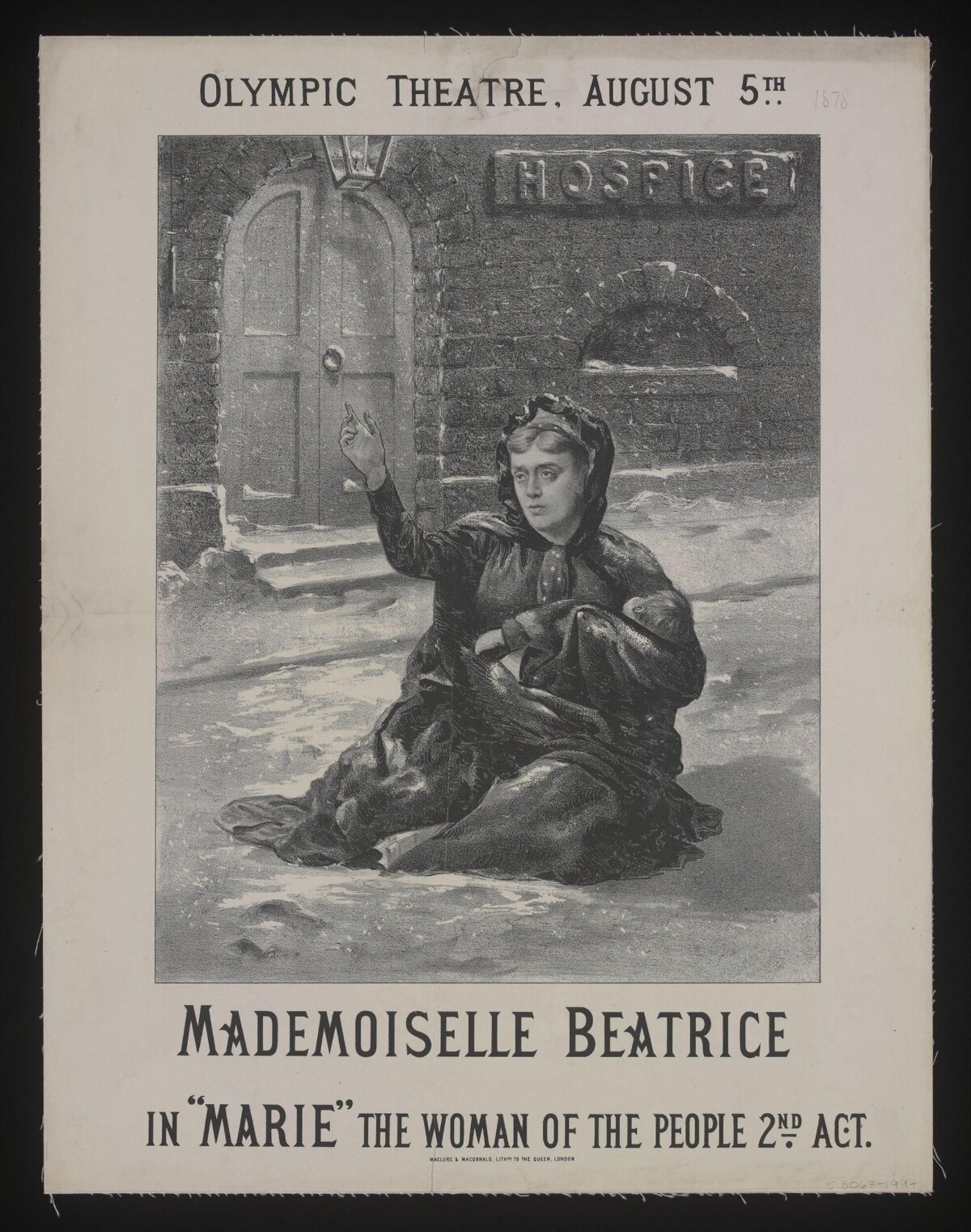 1878 Olympic Theatre Play Poster