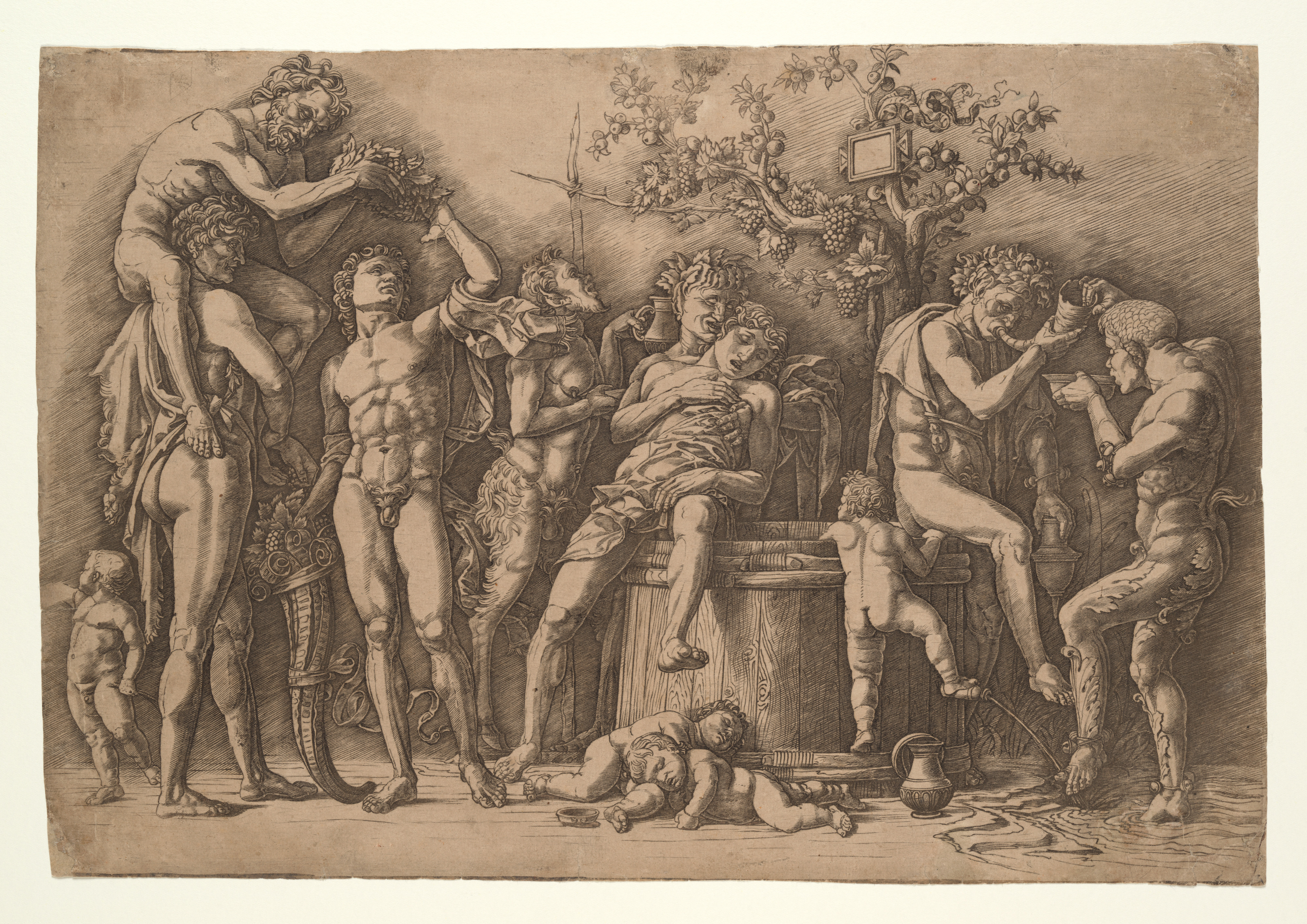 Bacchanal Feast Engraving