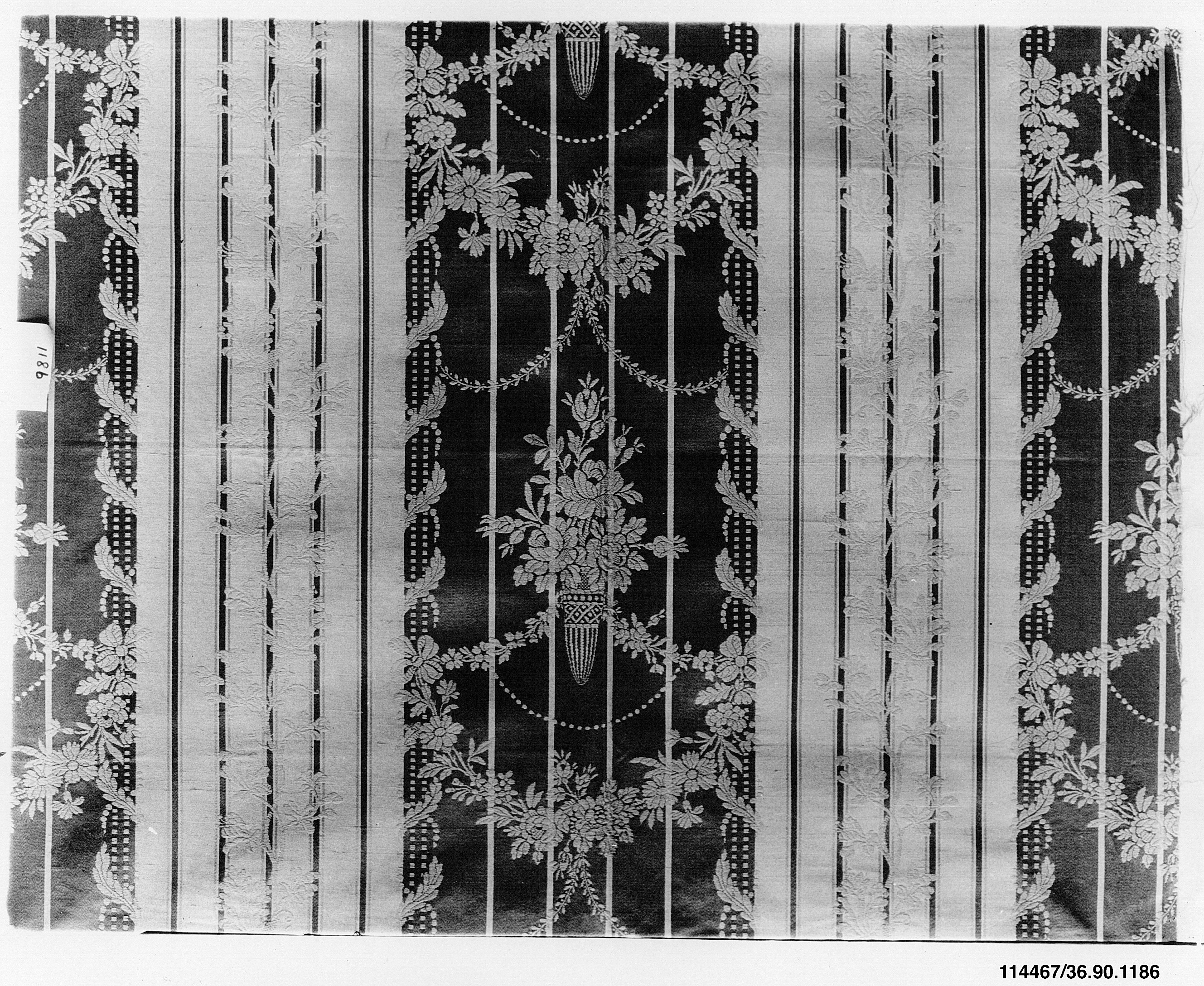 Antique Striped Floral Textile