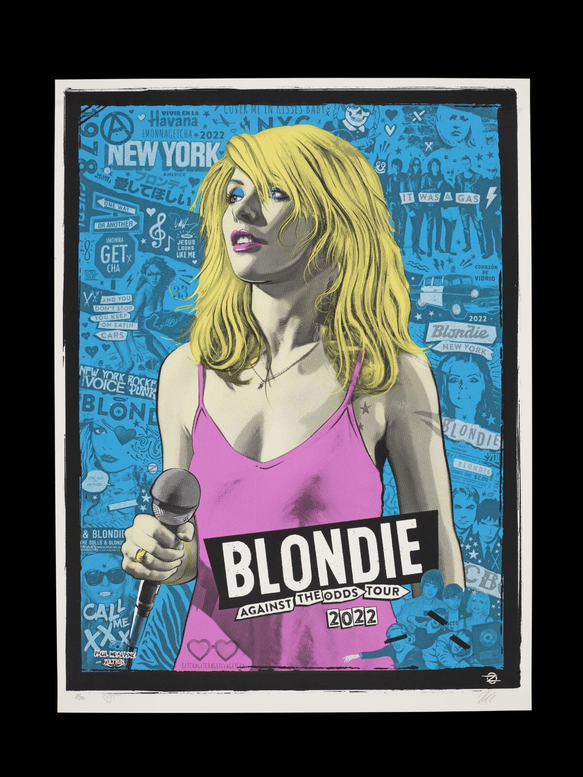Blondie 2022 Against The Odds Tour Poster