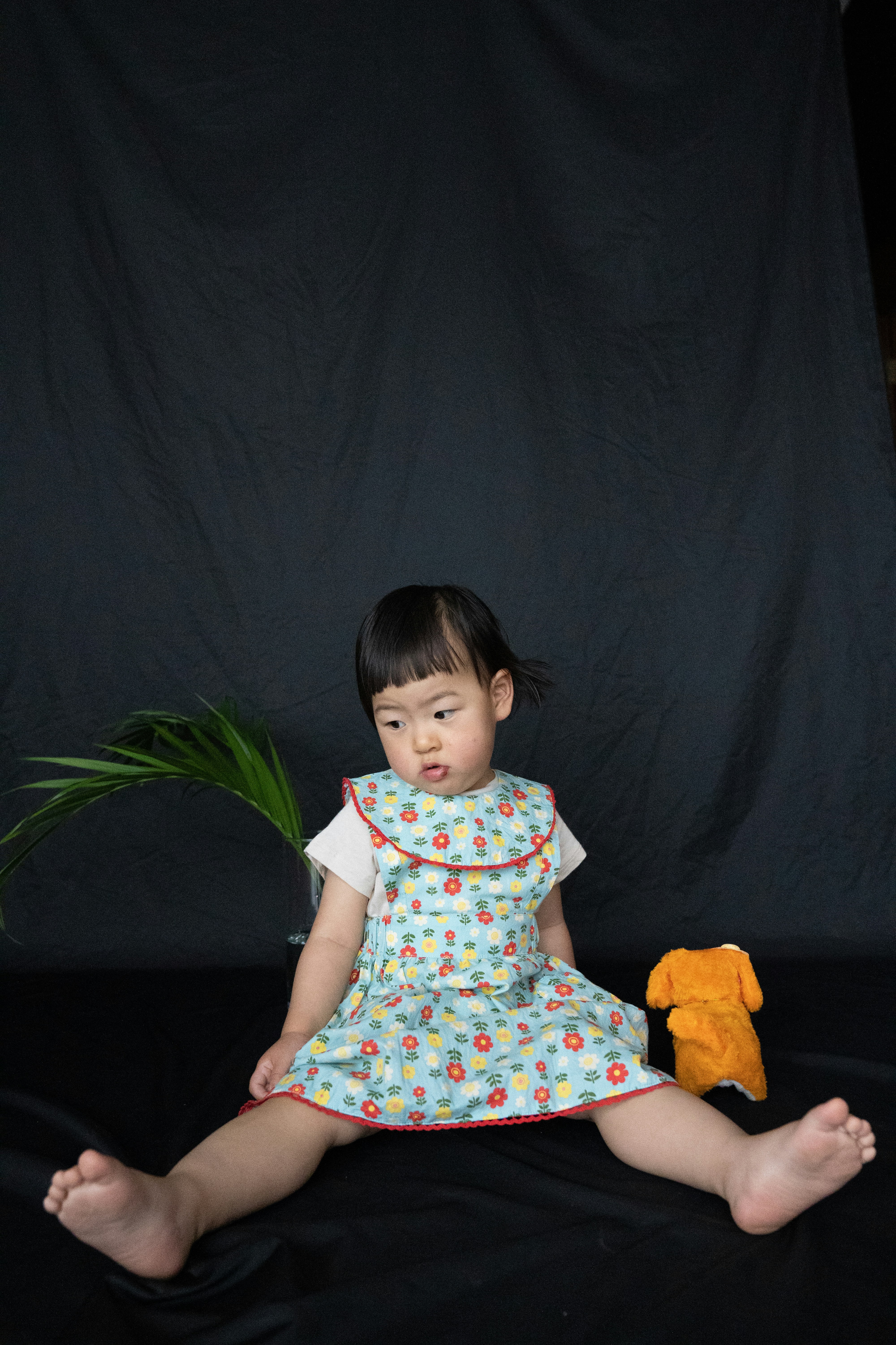 Toddler Girl With Stuffed Toy