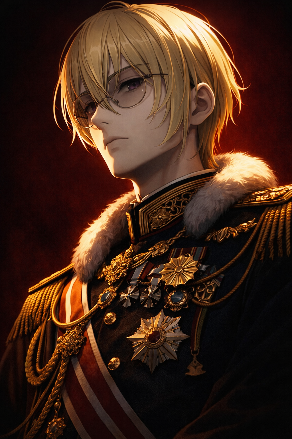 Anime Blonde Military Officer