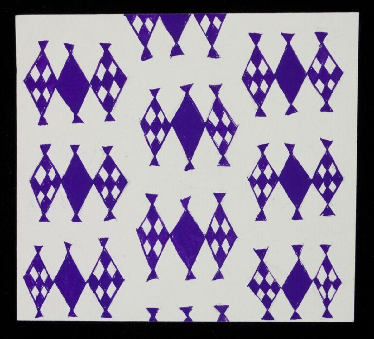 Purple Diamond Geometric Pattern
