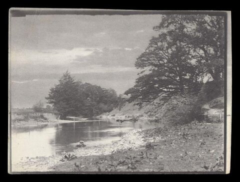 Vintage River Bank Landscape