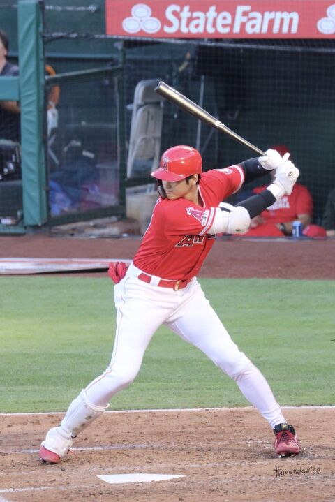 Shohei Ohtani At Bat For Angels