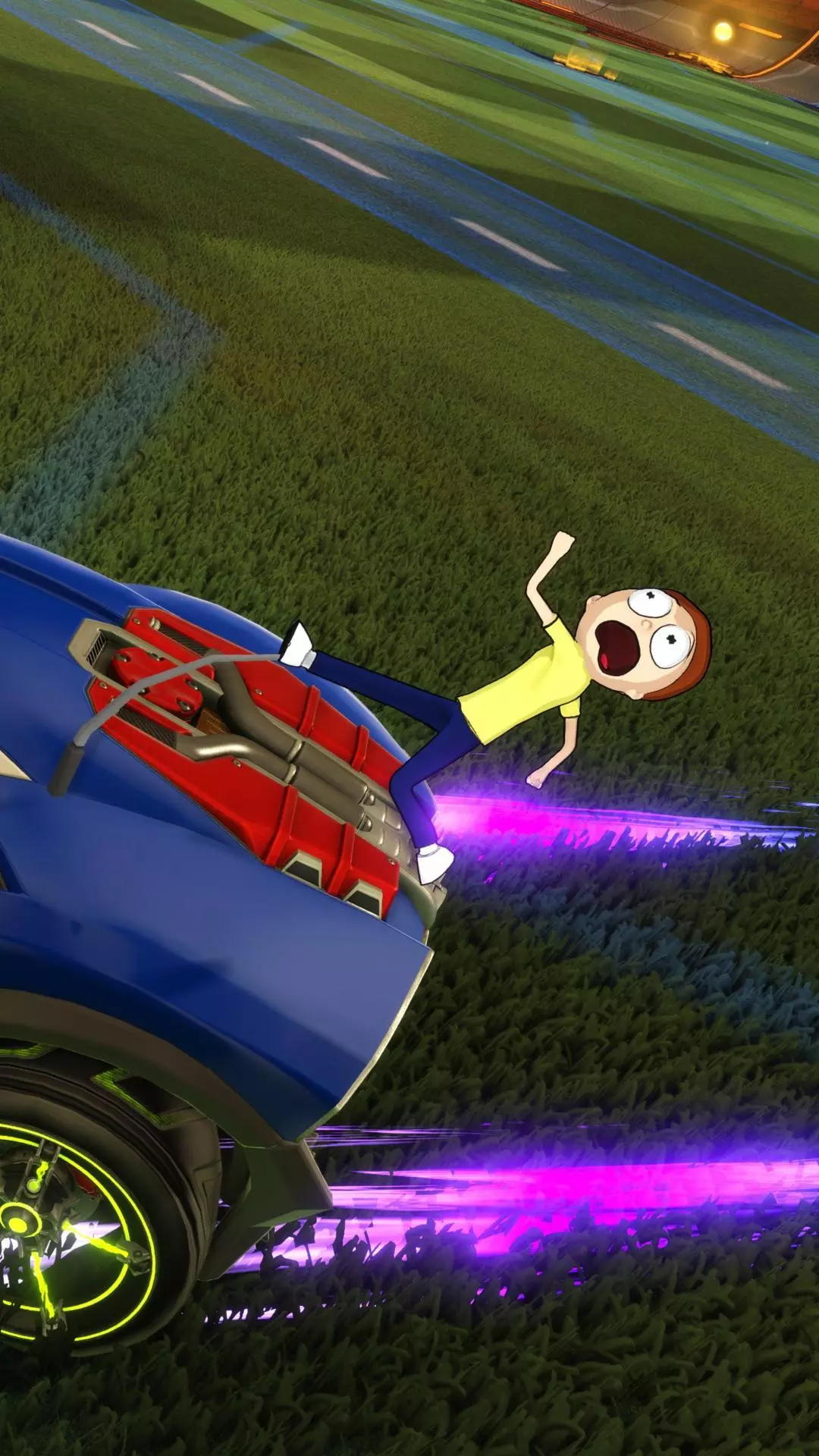 Morty on Rocket League Car