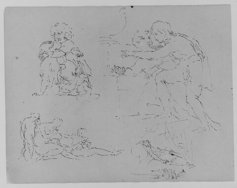 Multiple Figure Studies Ink Sketch