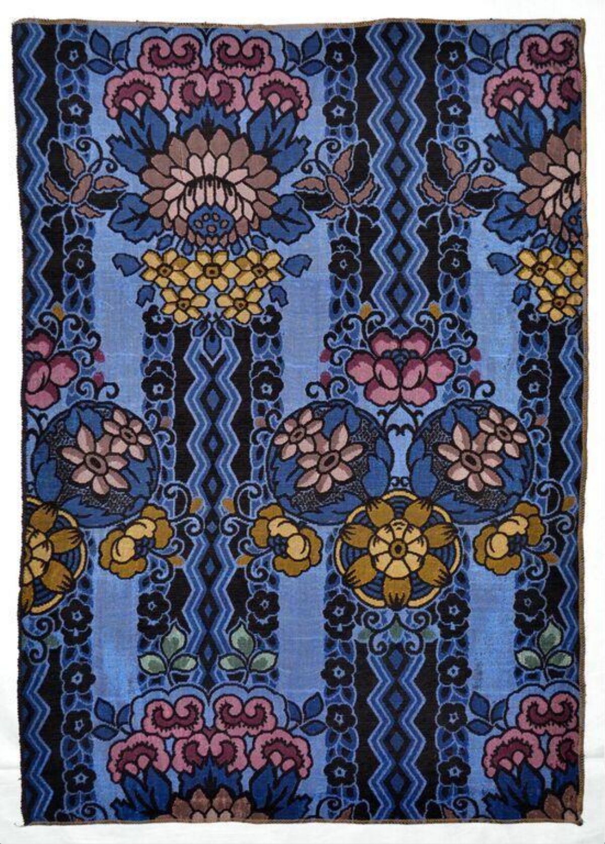 Vintage Floral Patterned Woven Rug