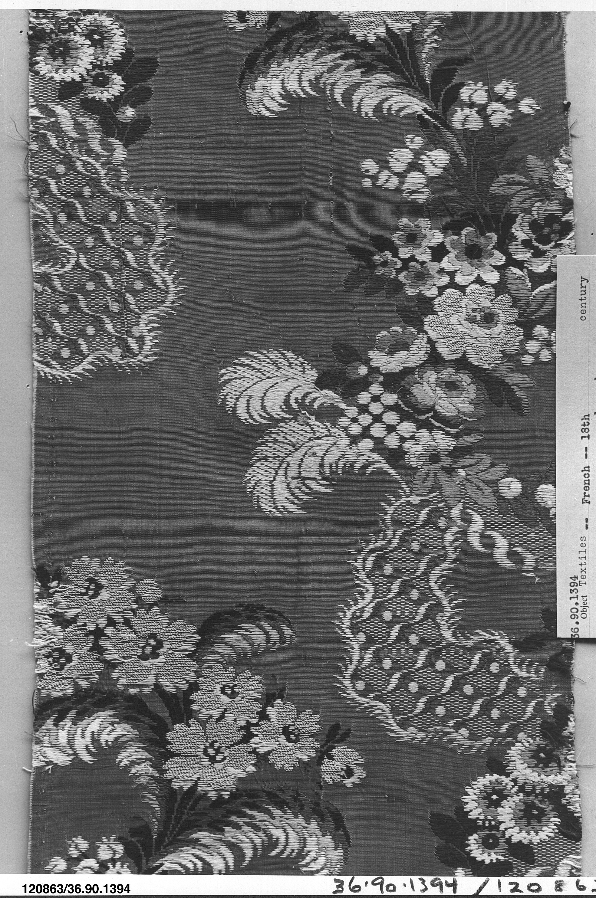 18th Century French Floral Textile