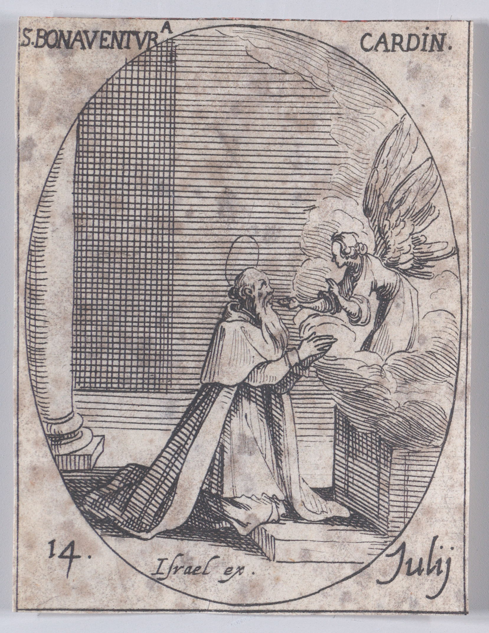 Etching of Saint Bonaventure with Angel