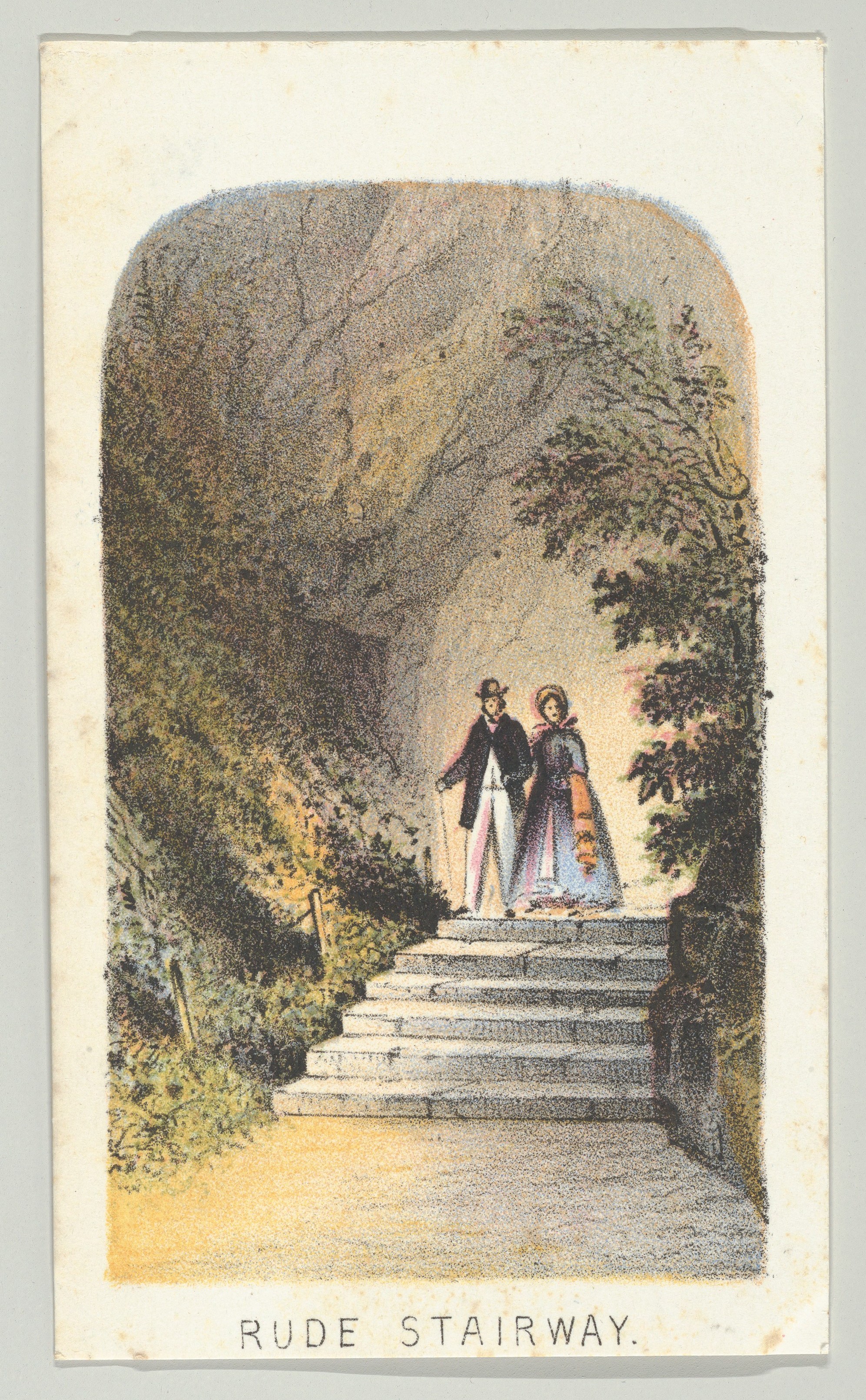 Rude Stairway Antique Illustration