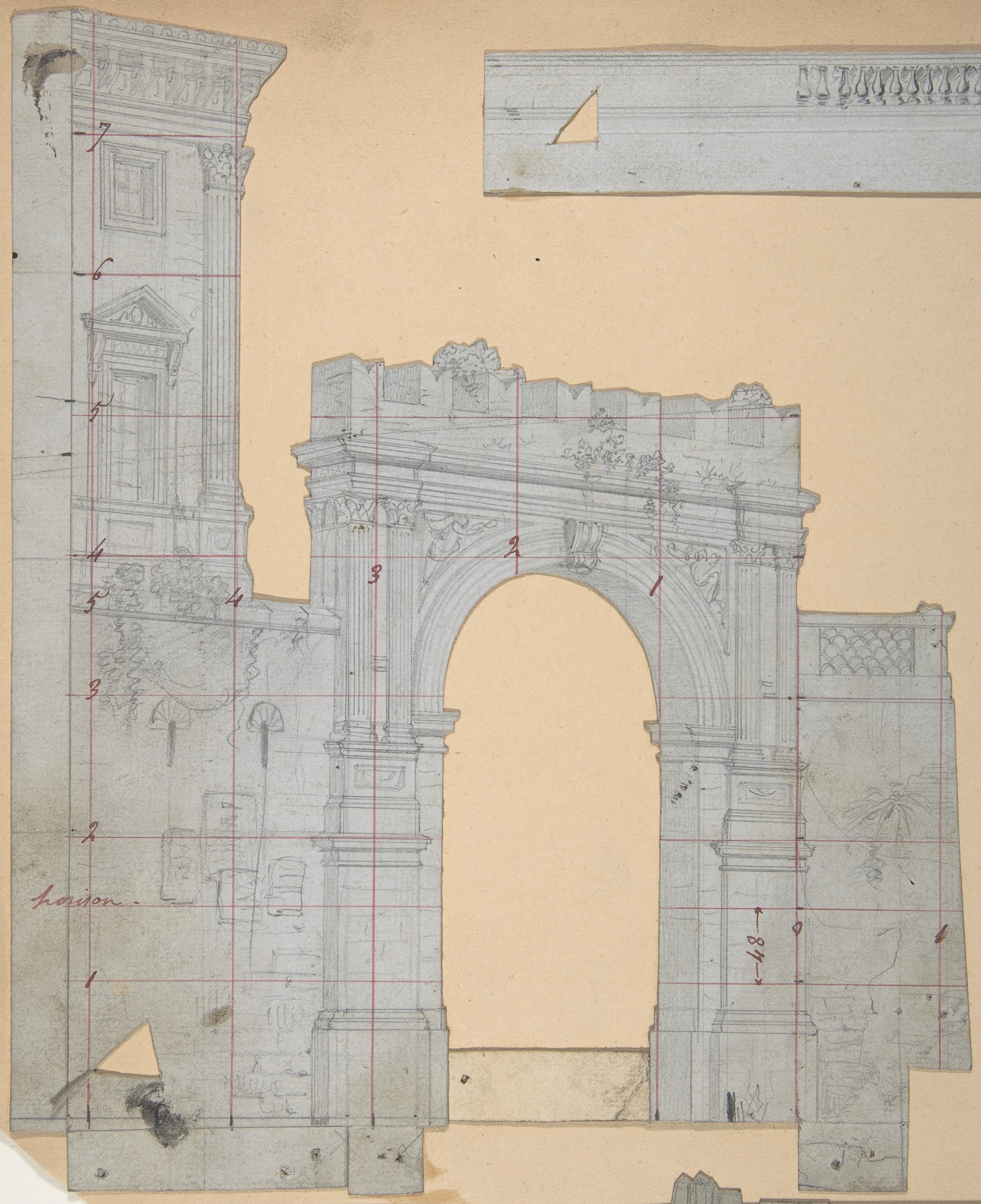 Classical Arch Architectural Sketch