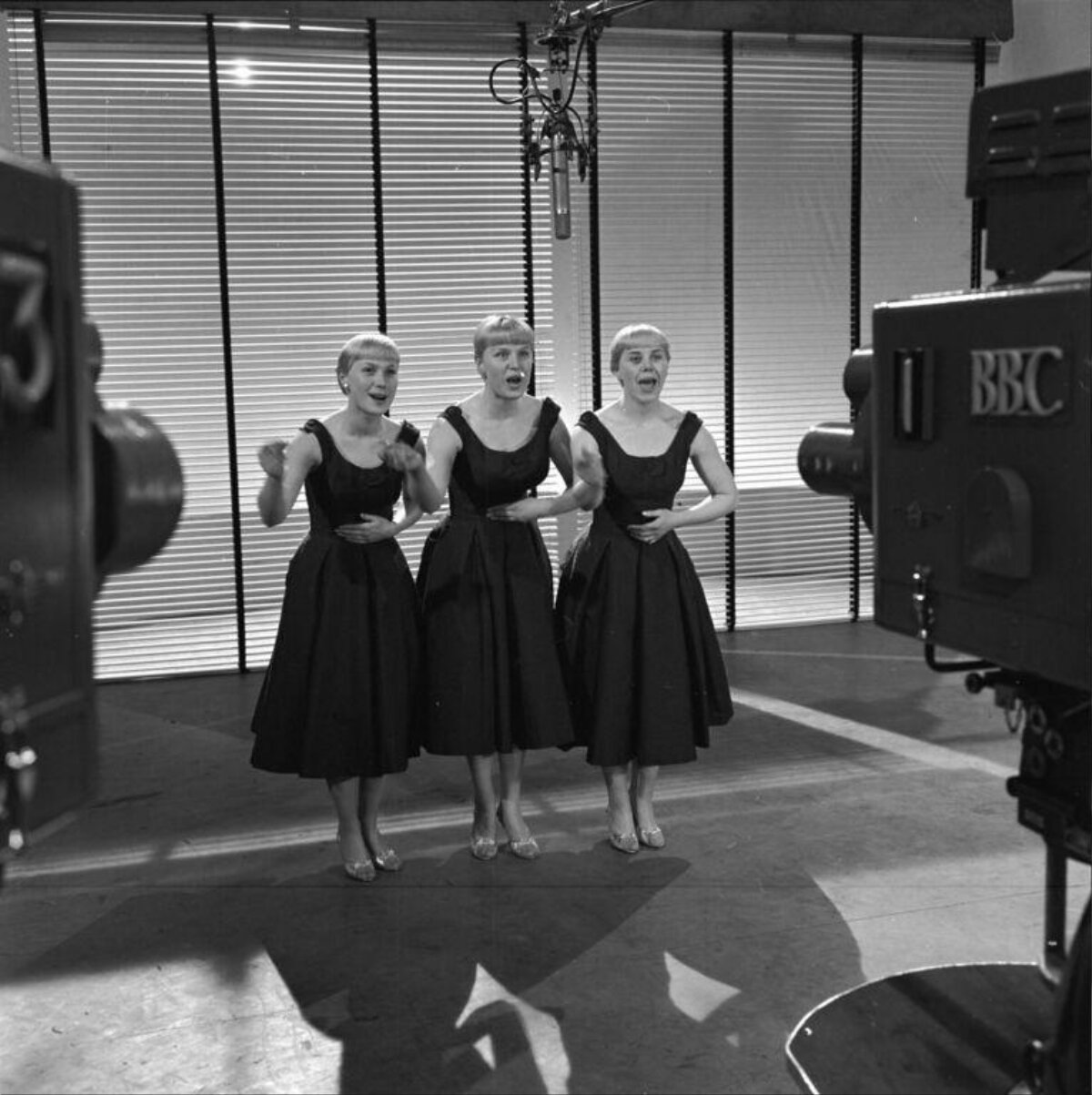 Three Singers Performing at BBC TV Studio