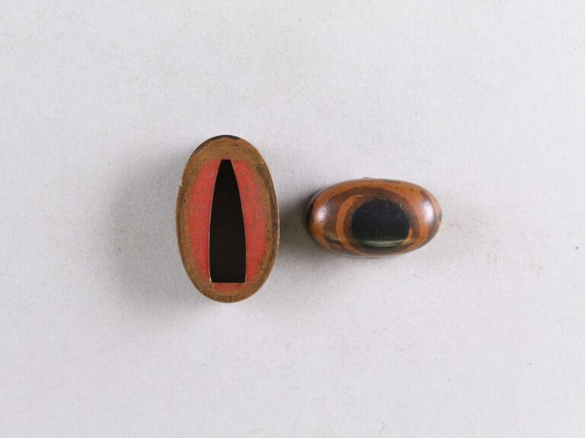 Opened Oval Lacquer Box