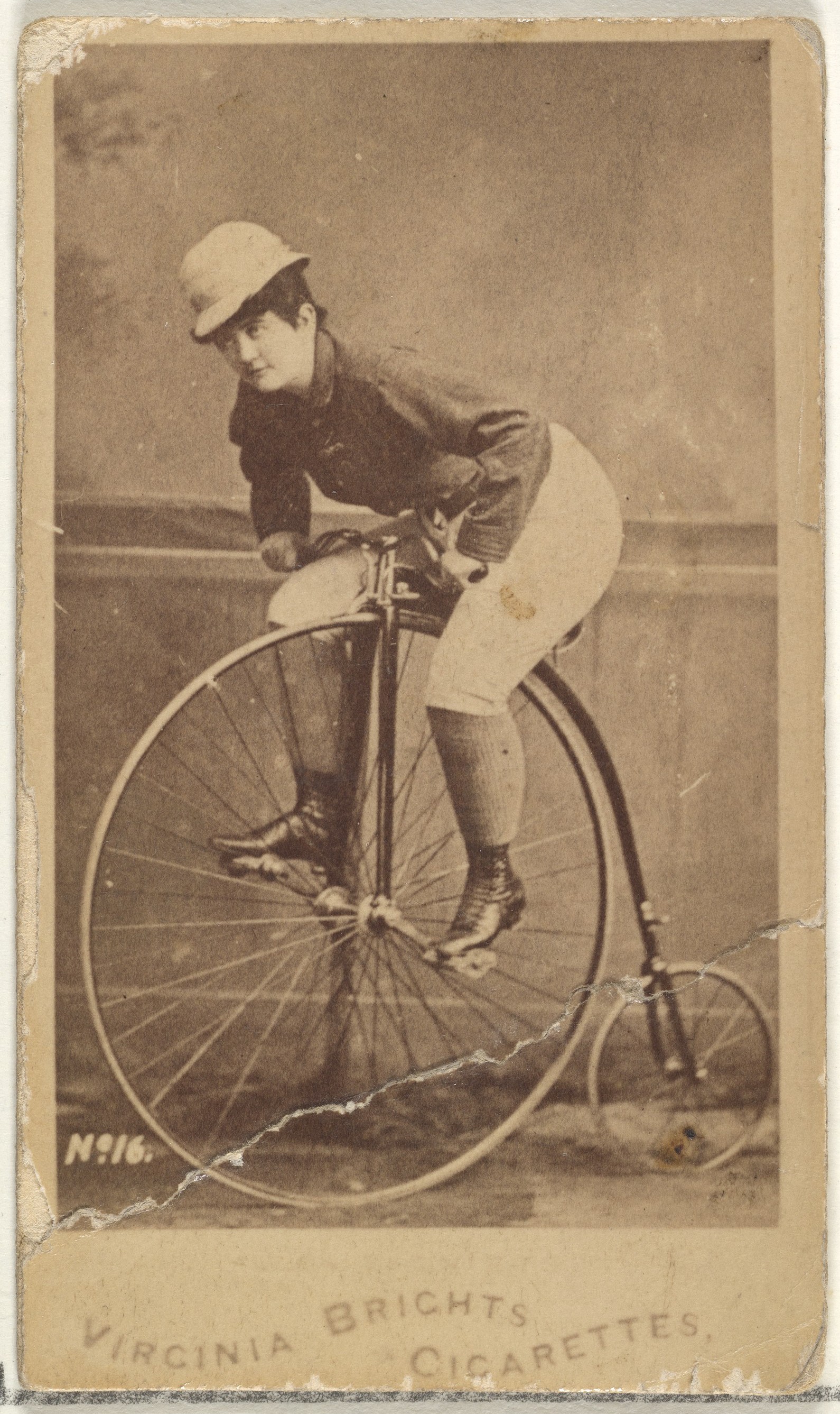 Vintage Woman Cyclist Cigarette Card
