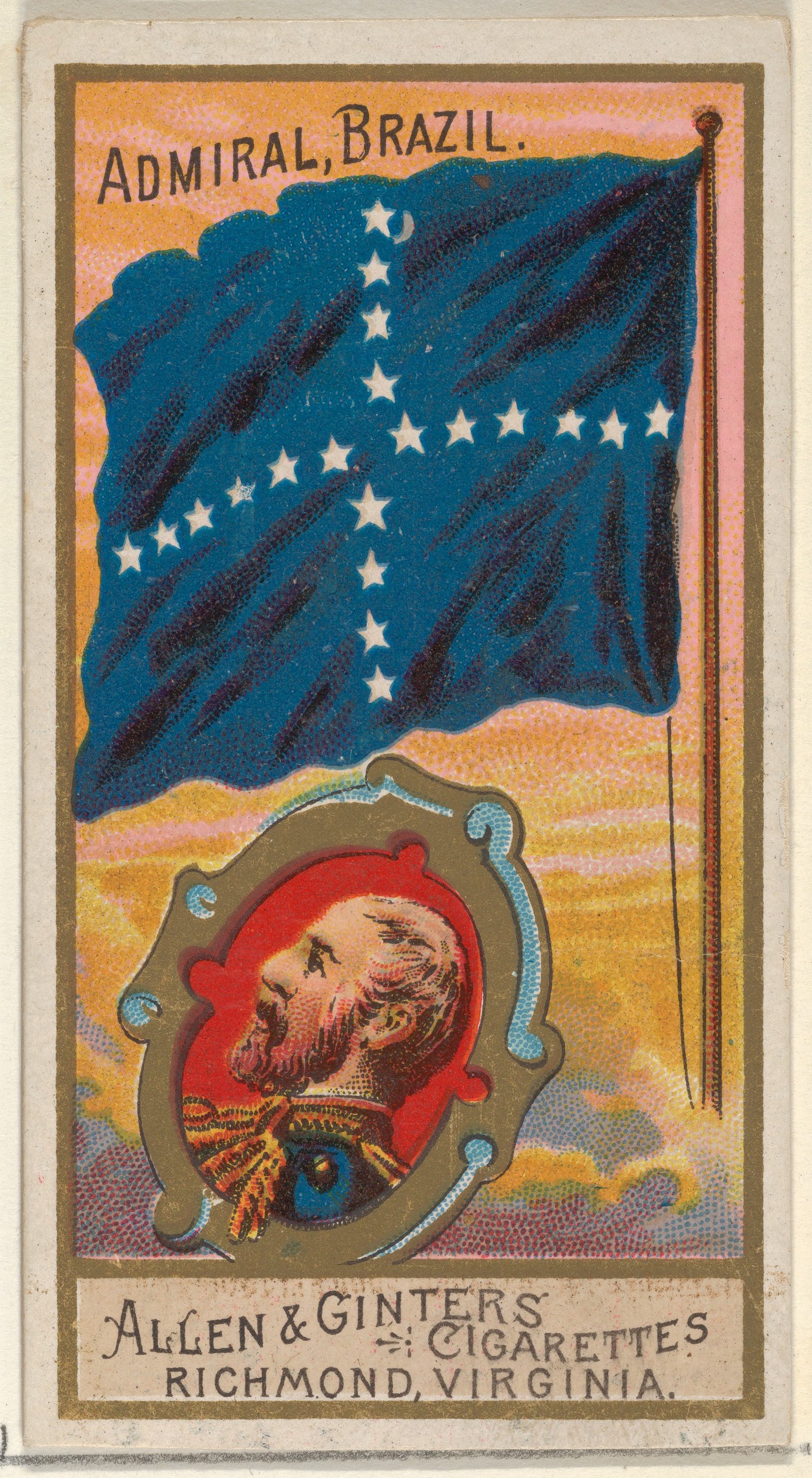 Vintage Brazil Admiral Cigarette Card