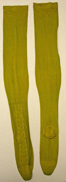 Pair of Olive Green Long Stockings