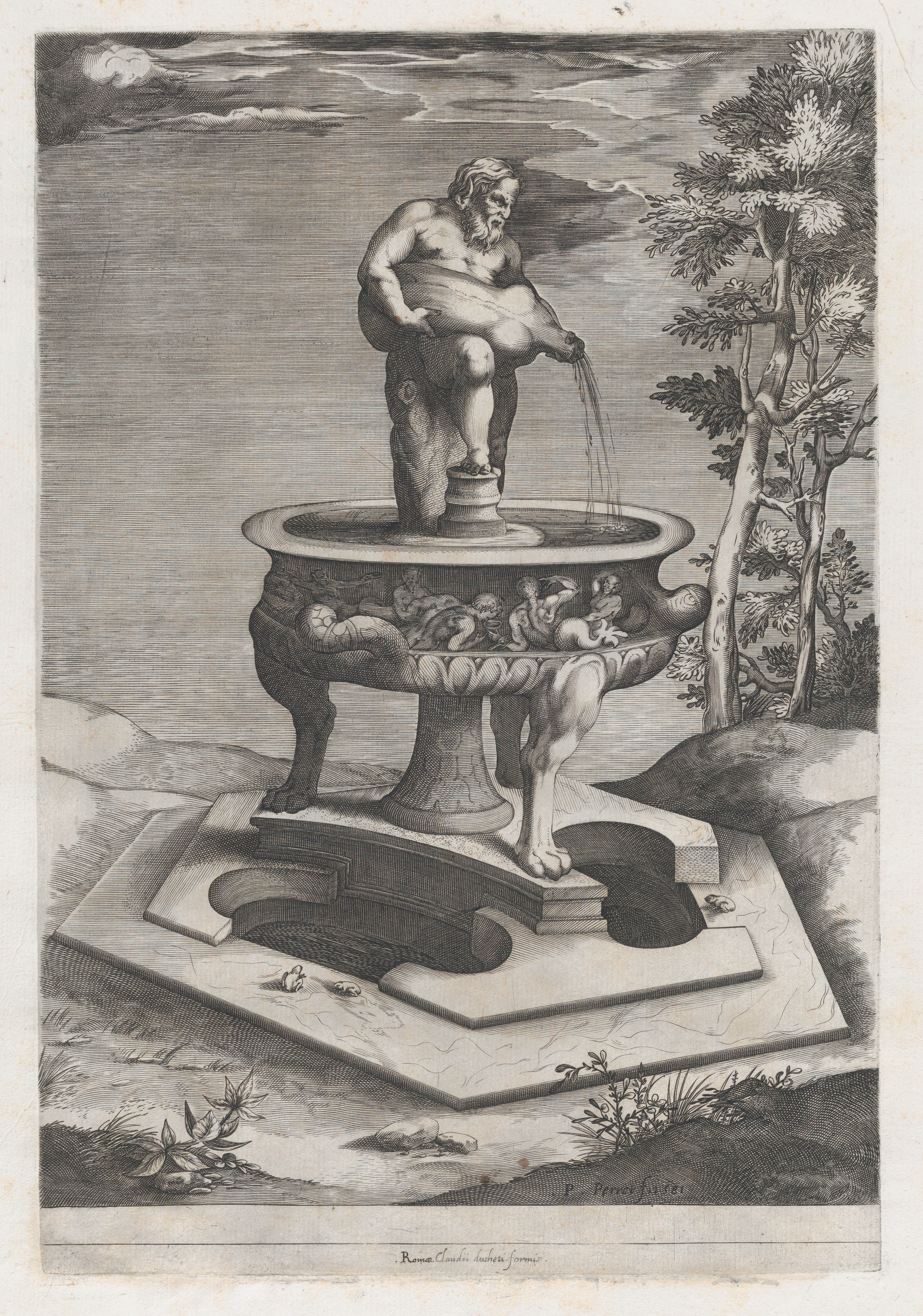 River God Fountain Engraving