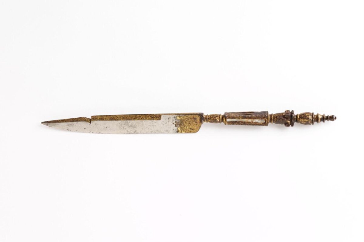 Ornate Antique Gilt Handled Knife