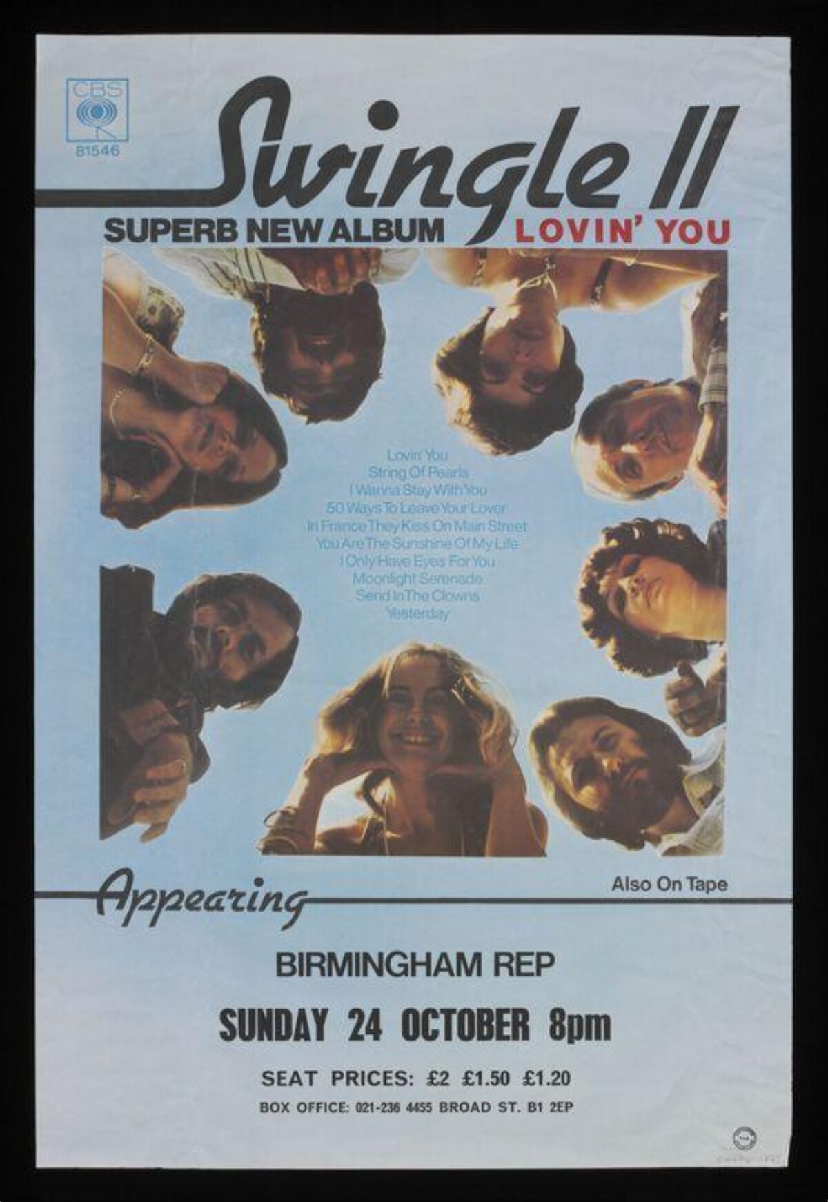 Swingle II Lovin' You Concert Poster
