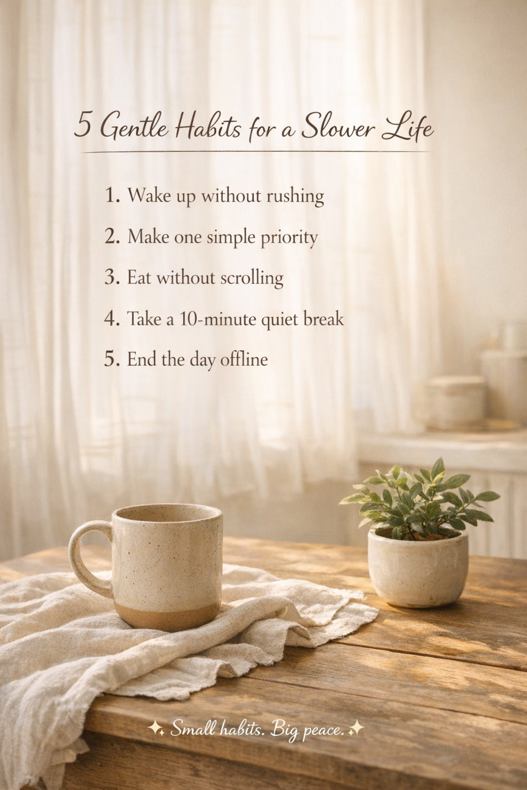 5 Gentle Habits for a Slower Life