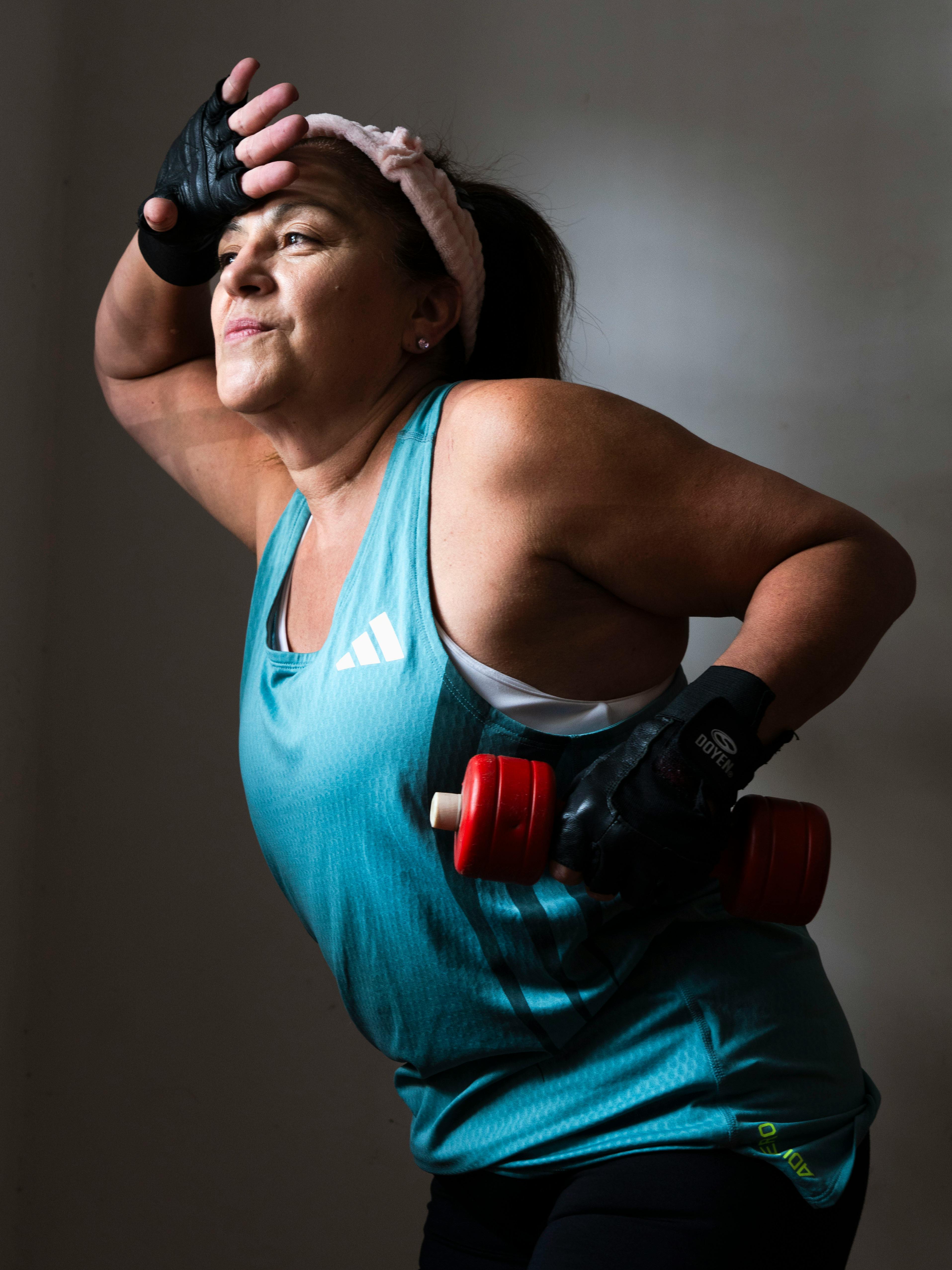 Tired Woman Resting After Workout