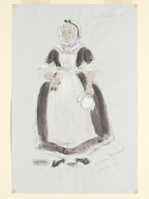 Costume Sketch of an Elderly Maid