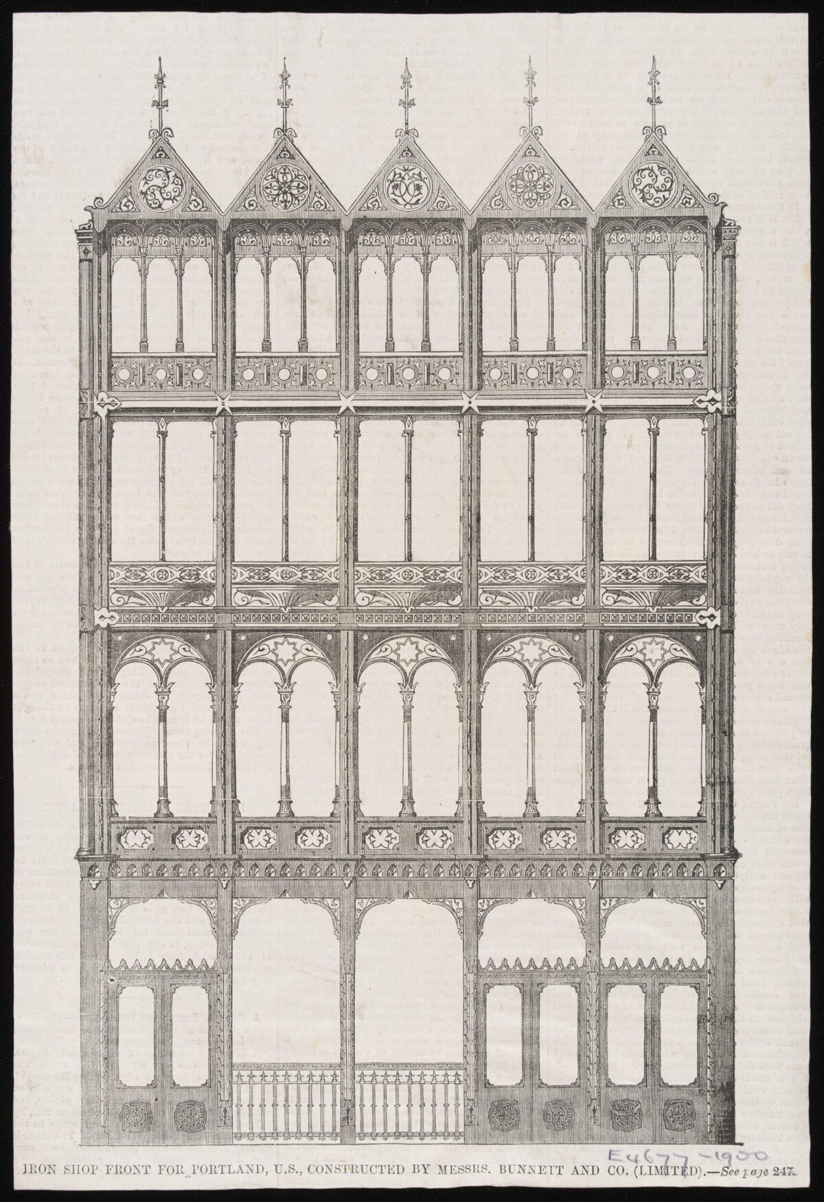 Iron Shop Front Architectural Drawing