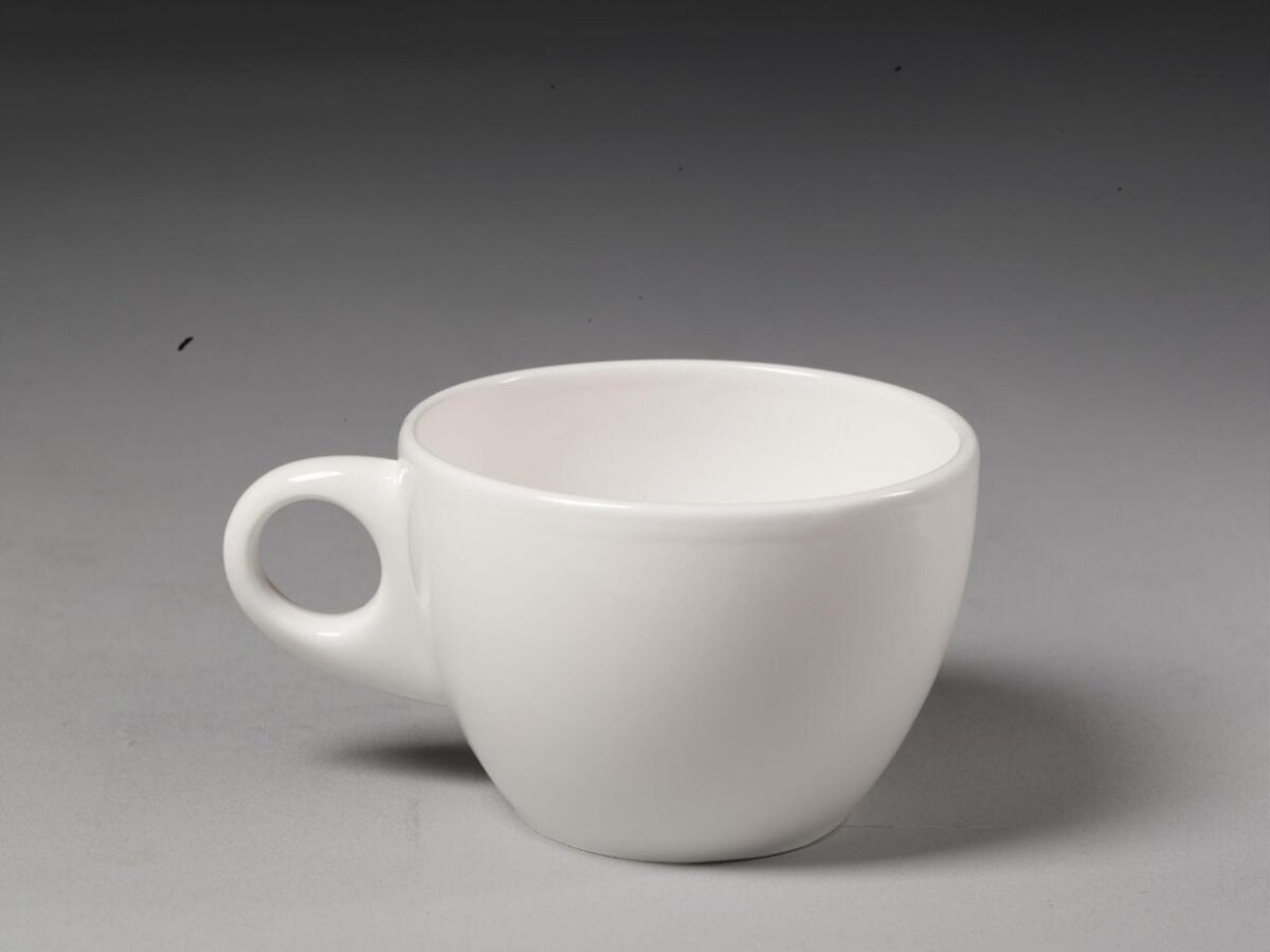 Plain White Ceramic Coffee Cup