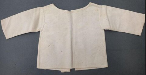 Vintage Plain Off-white Short Sleeve Shirt