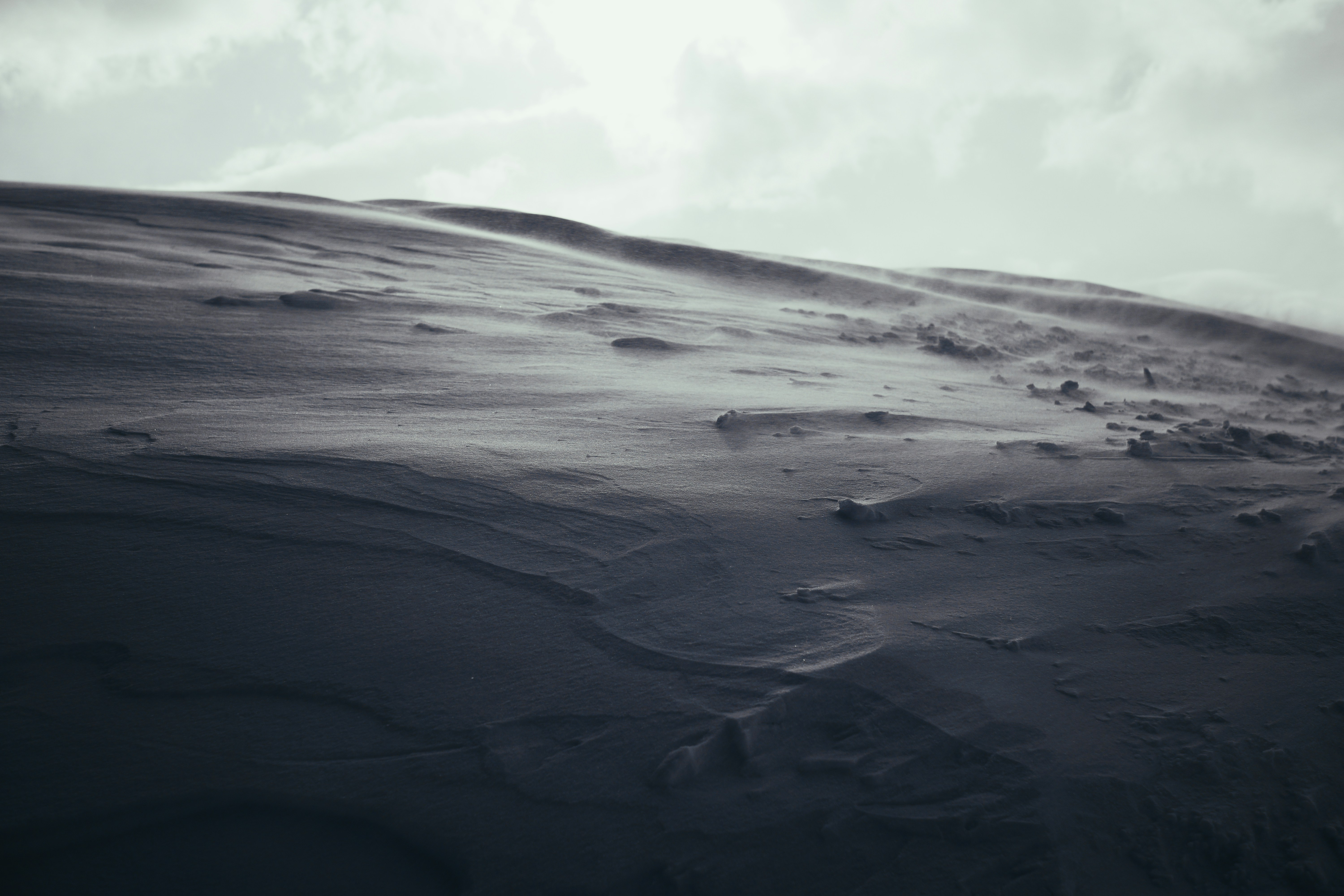Wind-swept Dark Sand Dunes