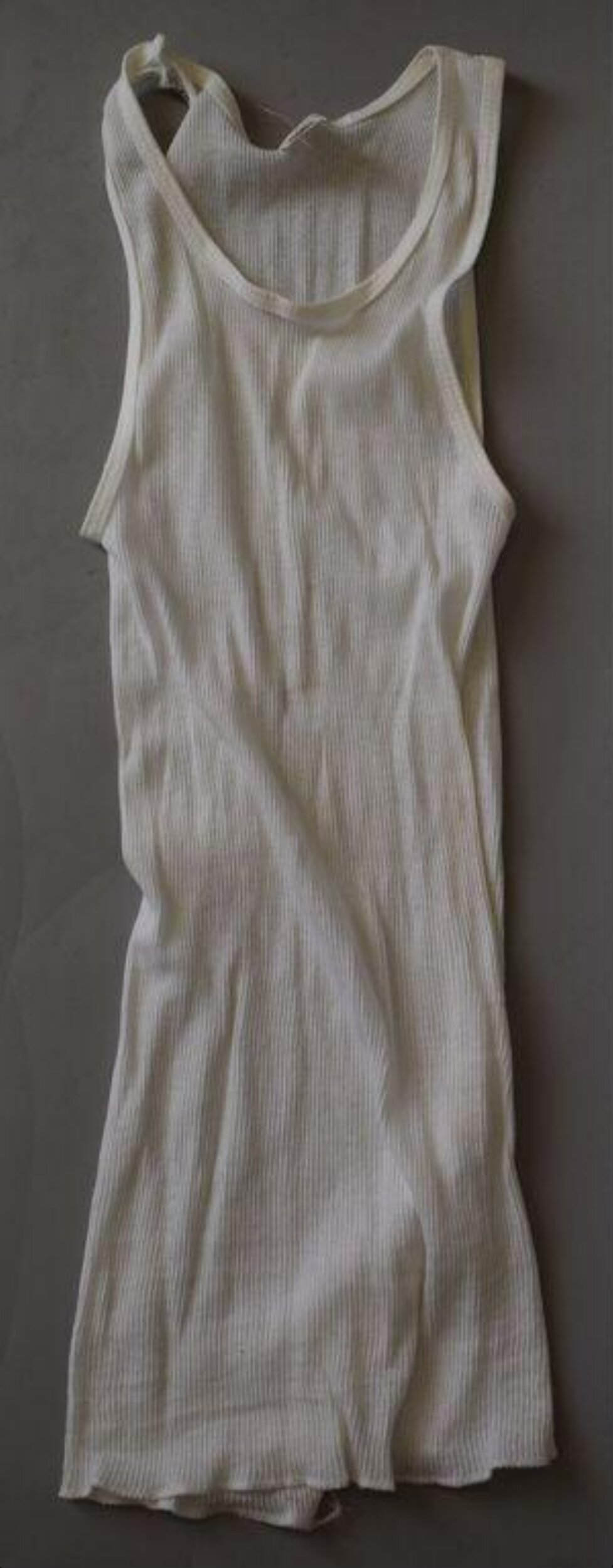 White Ribbed Tank Top