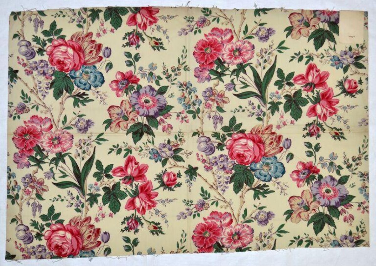 Vintage Floral Printed Fabric