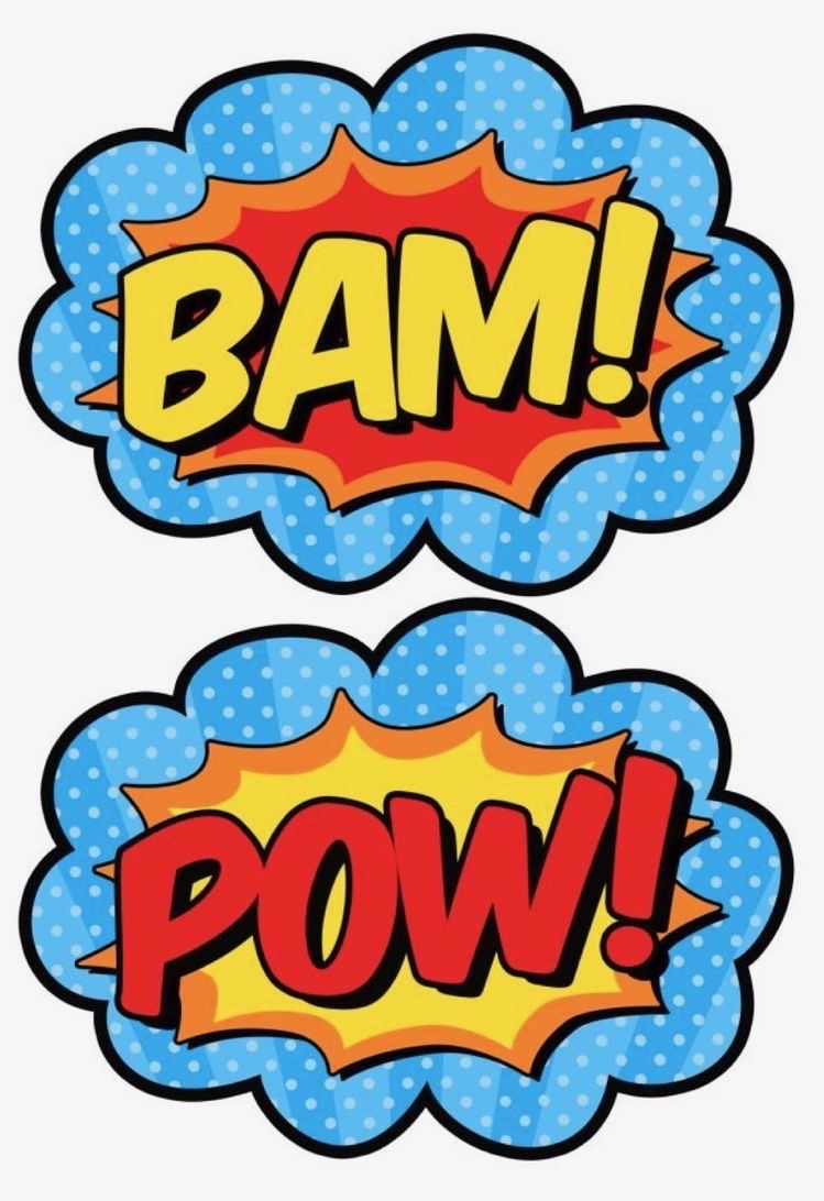 Comic Book BAM POW Sound Effects