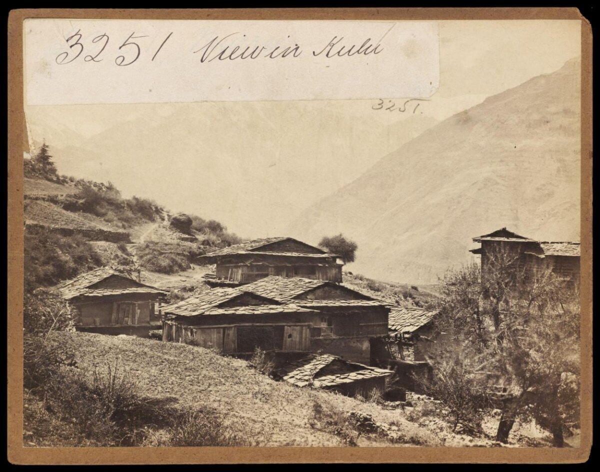 Vintage View of Village in Kulu