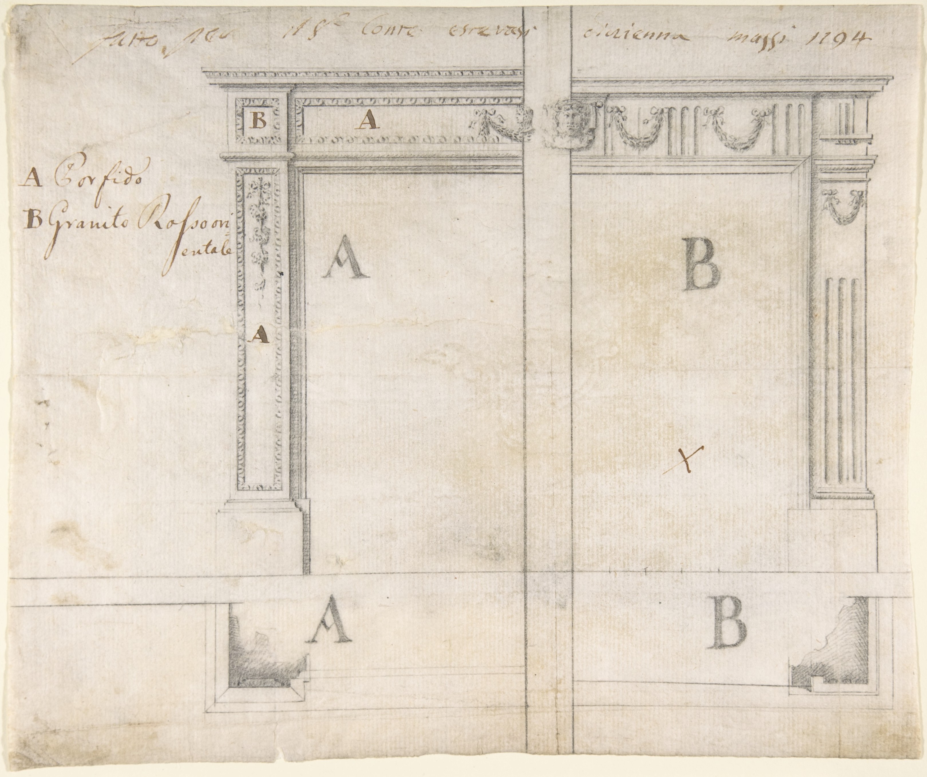 1794 Doorway Architectural Drawing
