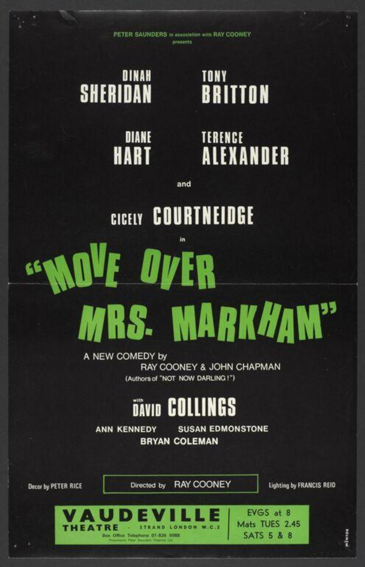 Move Over Mrs. Markham Theatre Poster