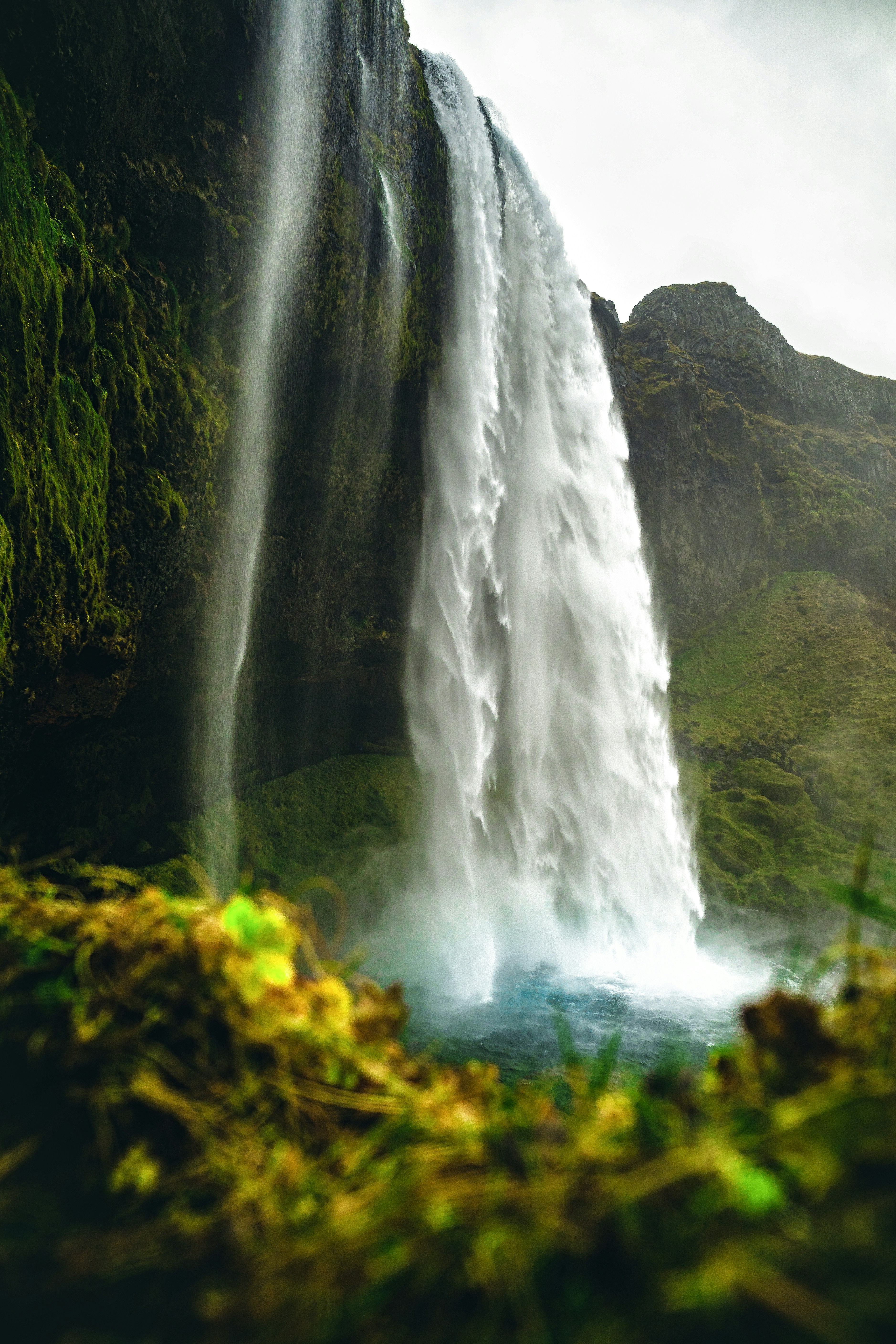 Mossy Cliffside Waterfall