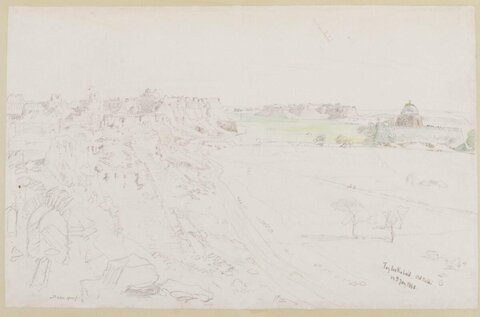 Pencil Sketch of Tughlakabad Old Delhi
