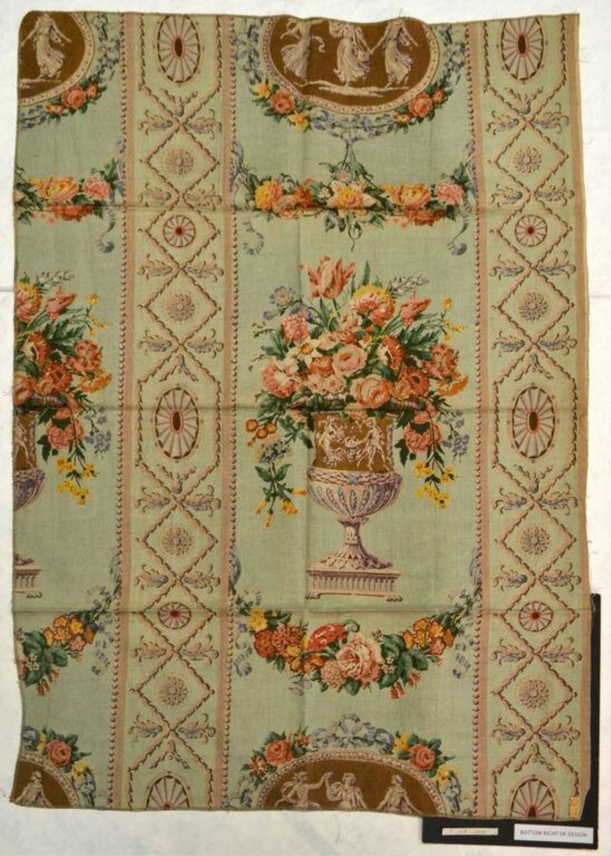 Antique Floral Urn Printed Textile