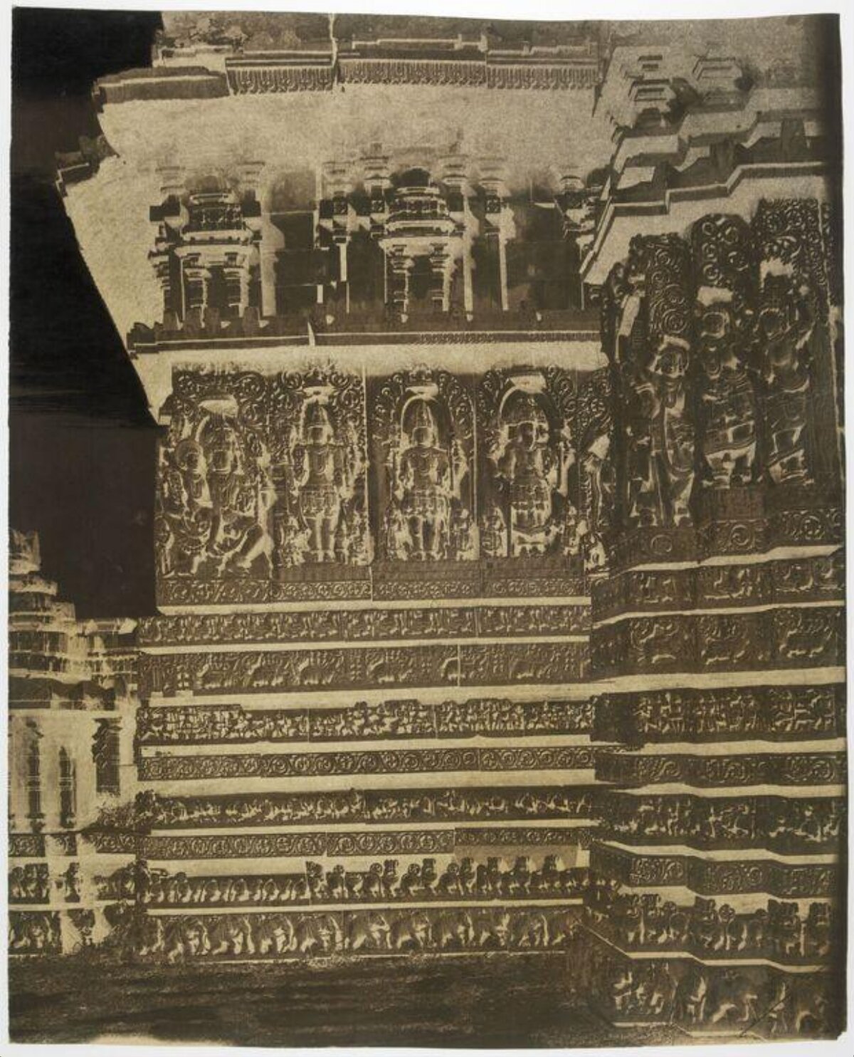 Vintage Photo of Temple Stone Carvings