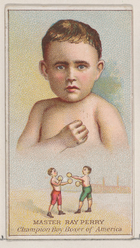 Vintage Card of Champion Boy Boxer Ray Perry