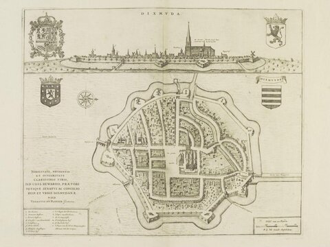 Antique Map of Dixmuda